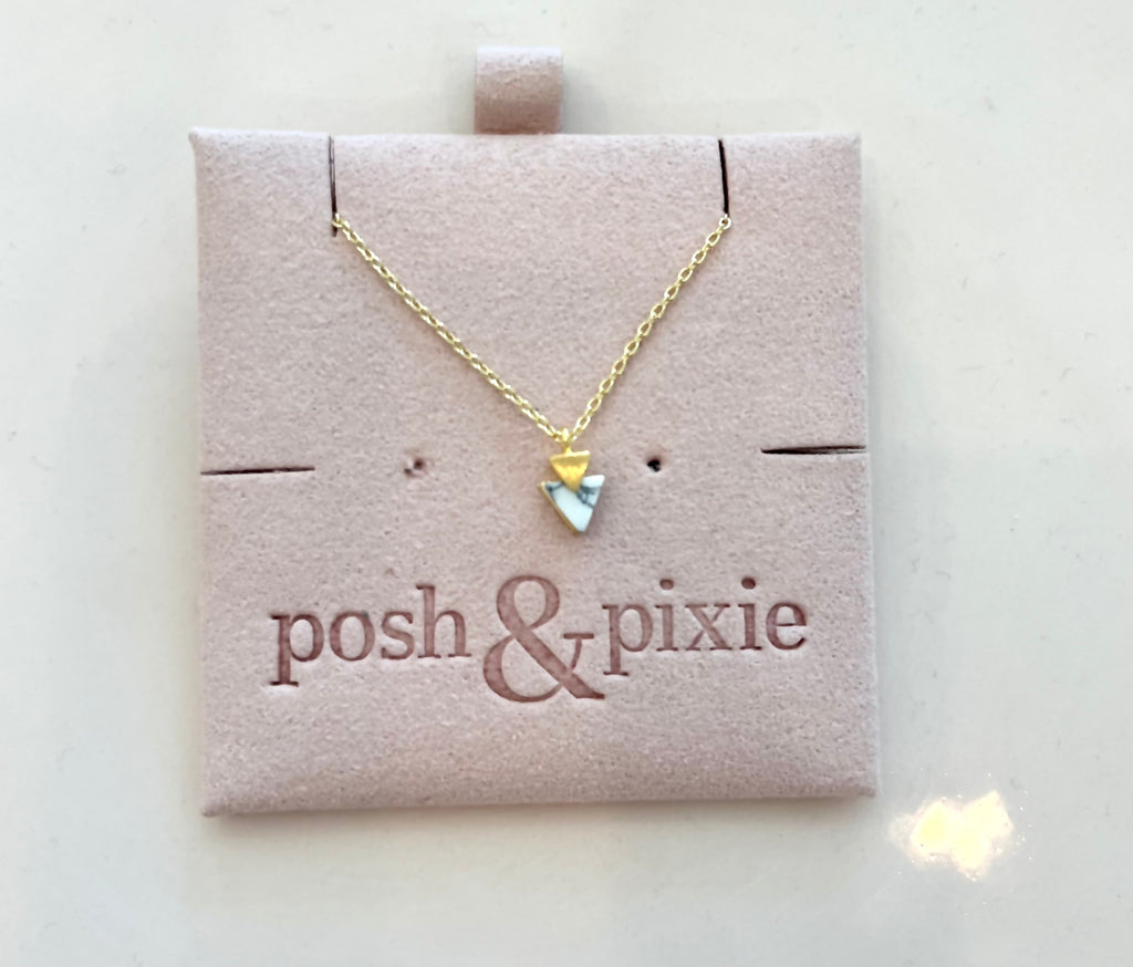 Posh Necklace - Marble tri