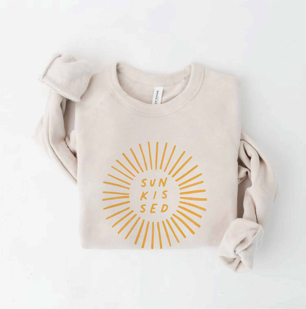 SUNKISSED Graphic Sweatshirt: HEATHER DUST