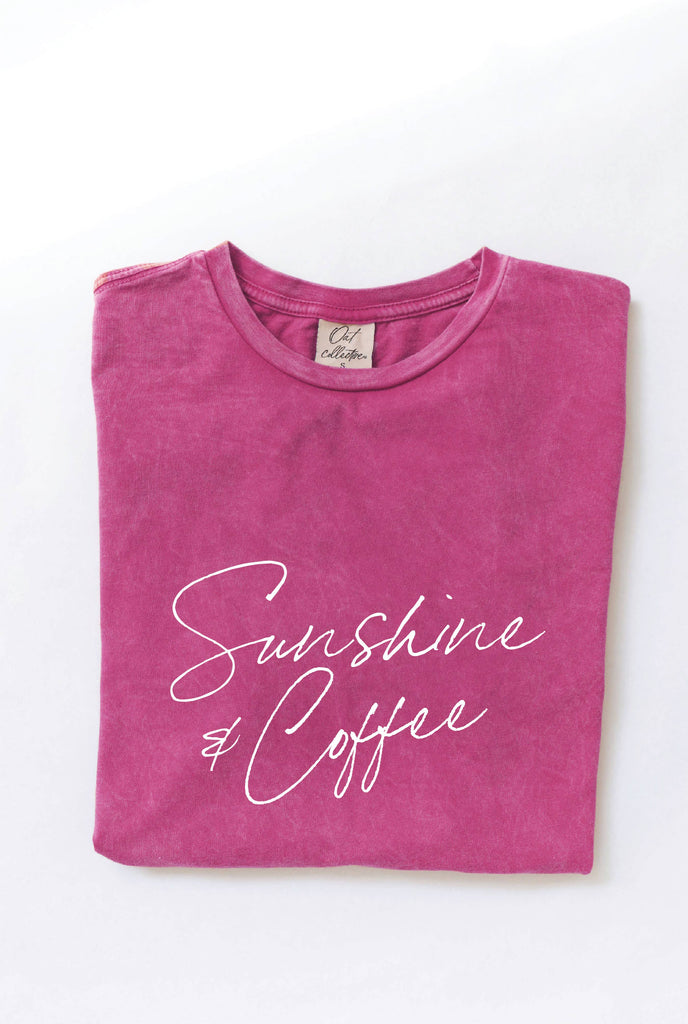 SUNSHINE & COFFEE Mineral Graphic Top: FUCHSIA