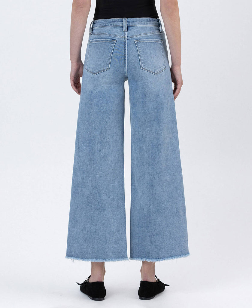 TUMMY CONTROL HIGH RISE ANKLE WIDE LEG JEANS