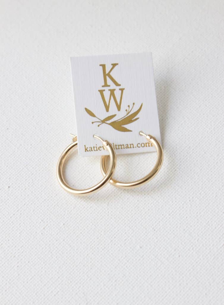 Gold Filled Hoops: GOLD