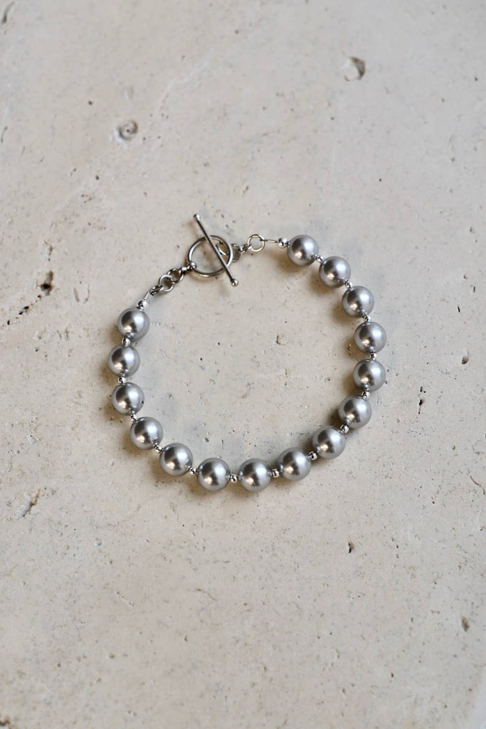 SILVER PEARL BRACELET: Silver