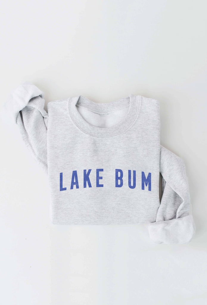 LAKE BUM Graphic Sweatshirt: WHITE HEATHER