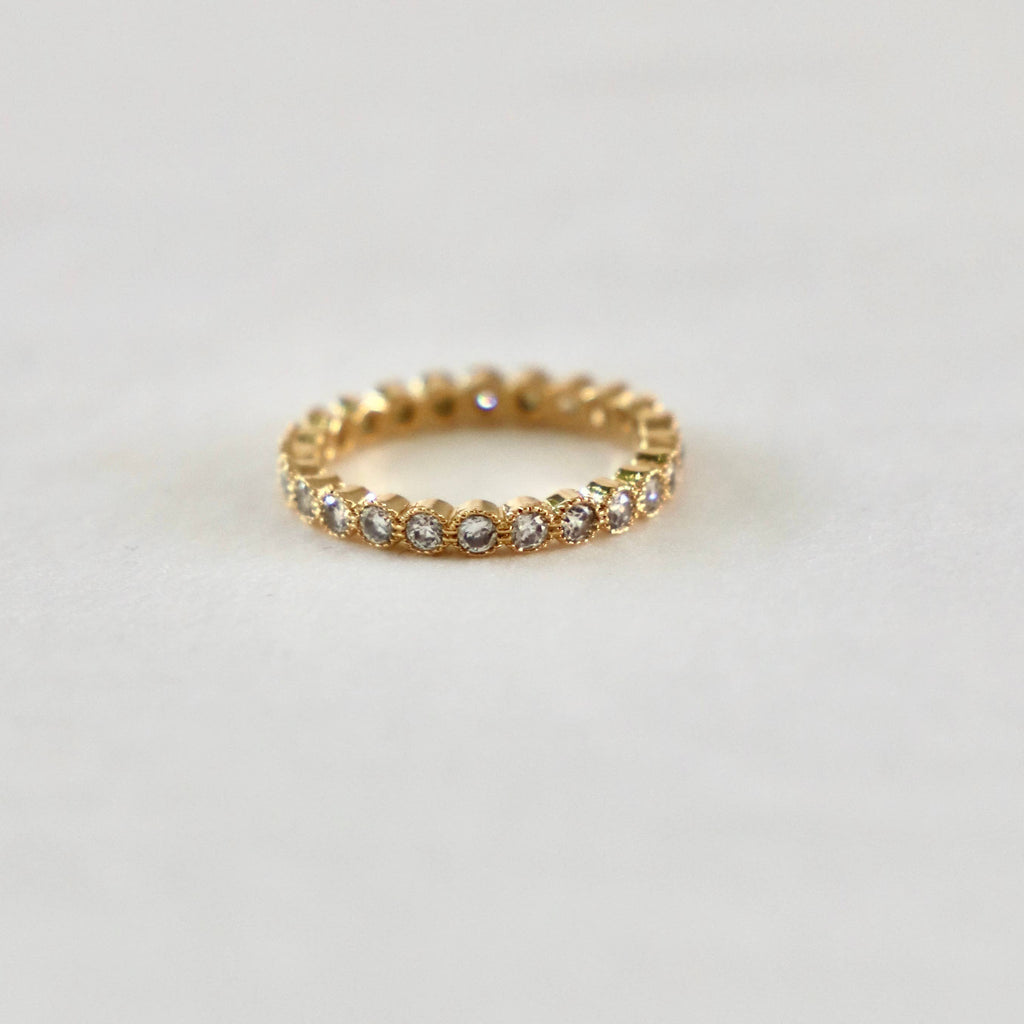 ROUND ETERNITY BAND- CLEAR: 7.25