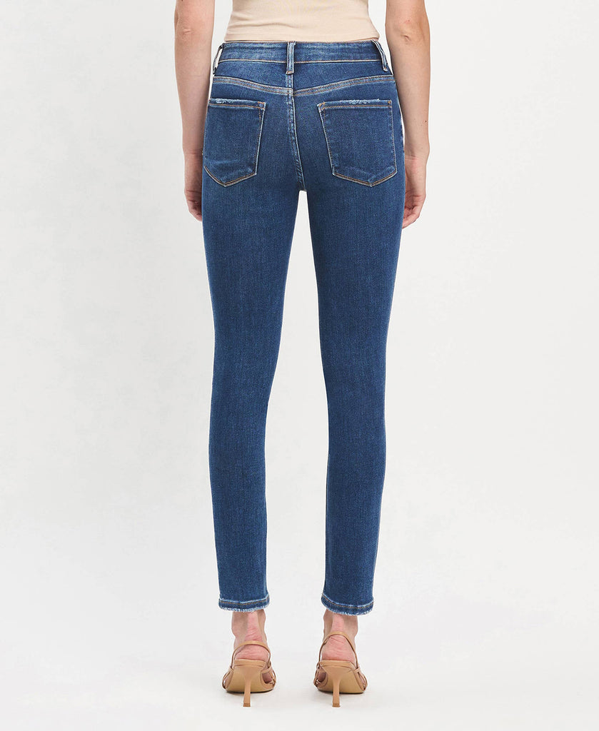 HIGH RISE ANKLE SKINNY JEANS