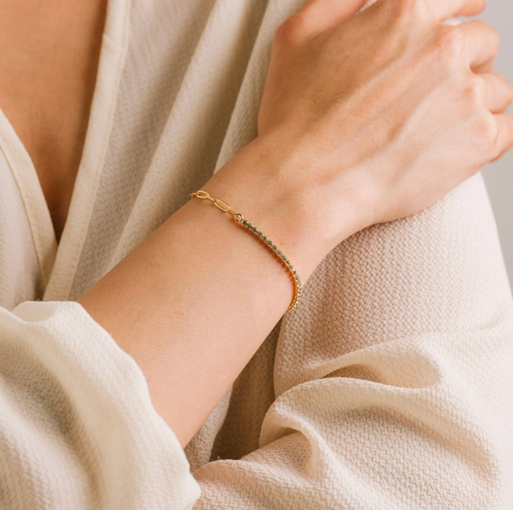 Lover’s Tempo - Tennis Paperclip Bracelet Clear