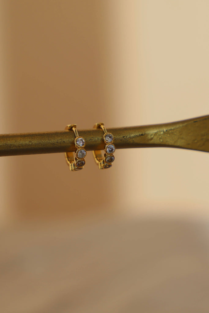 ETERNITY HUGGIE HOOP: Yellow Gold