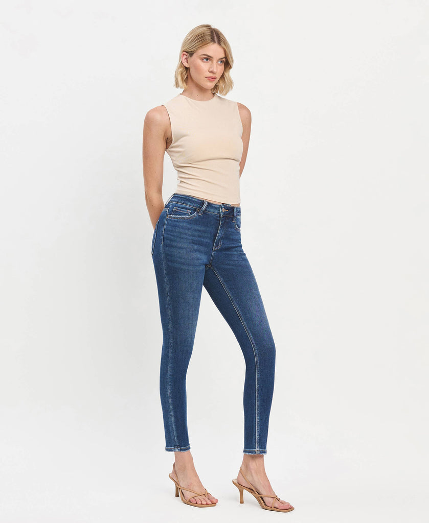 HIGH RISE ANKLE SKINNY JEANS