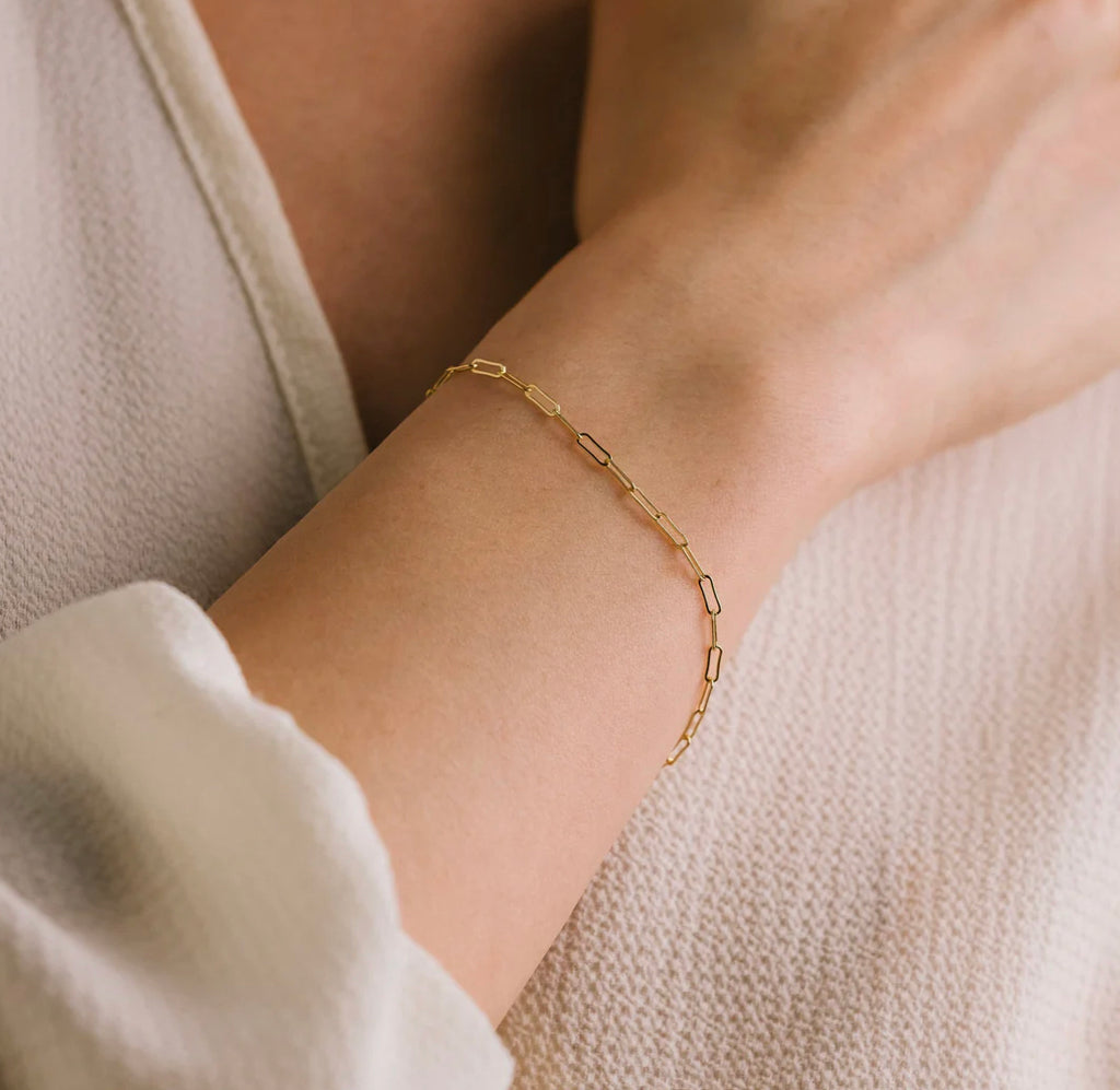 Lover's Tempo - Paperclip Chain Gold-Filled Bracelet