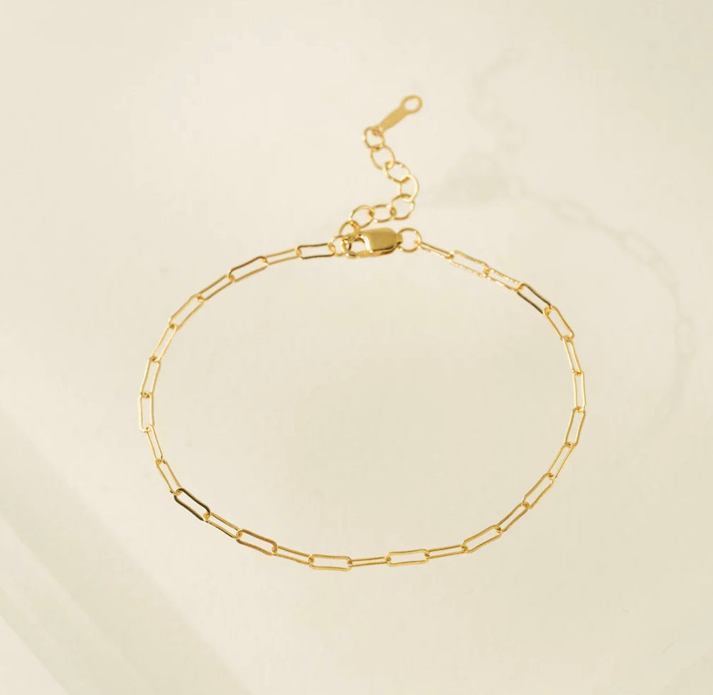 Lover's Tempo - Paperclip Chain Gold-Filled Bracelet