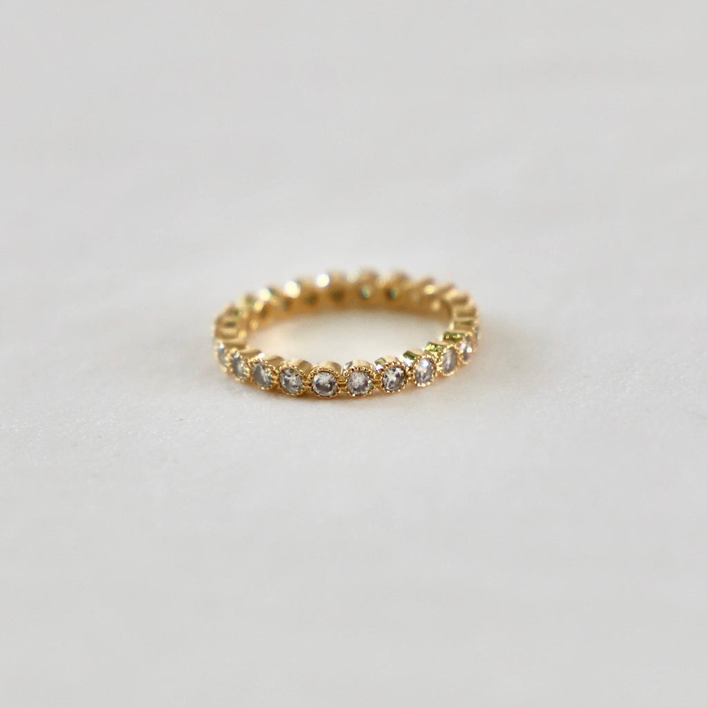 ROUND ETERNITY BAND- CLEAR: 7.25