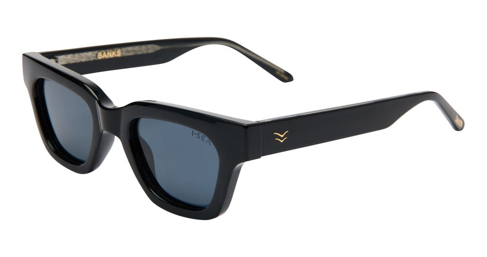 I-Sea Banks Black smoke polarized lens sunglasses