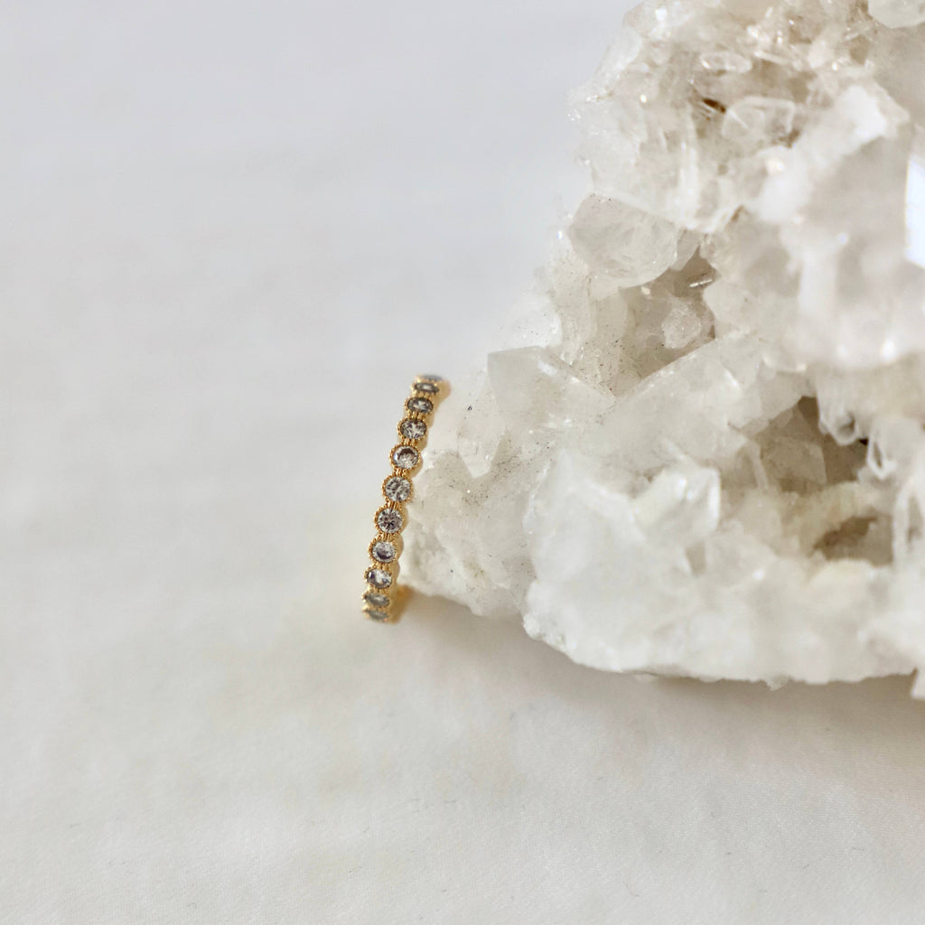 ROUND ETERNITY BAND- CLEAR: 7.25