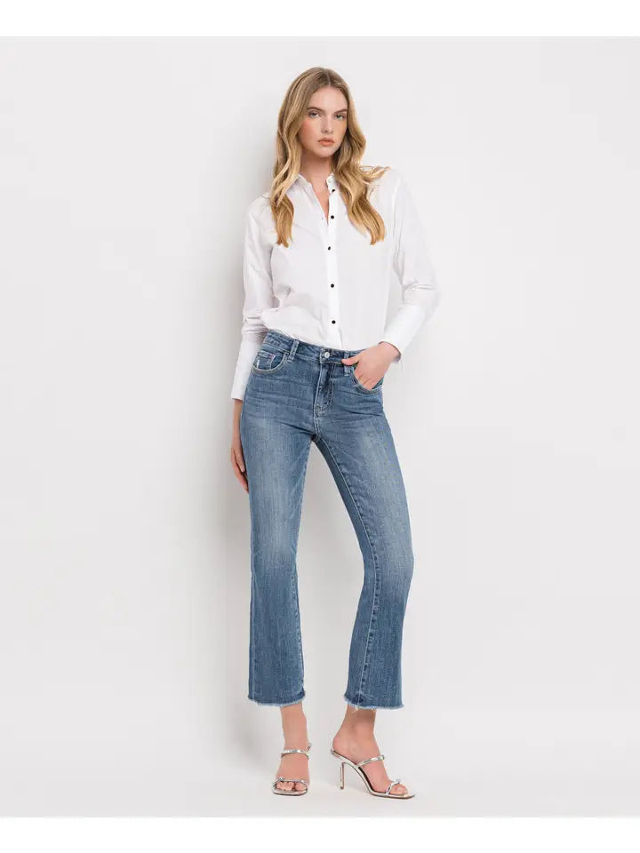 High waisted kick flare jeans deals