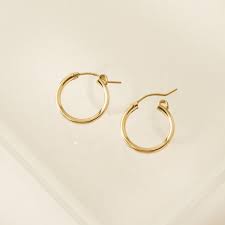 19mm Gold Filled Wire Hoop Earrings