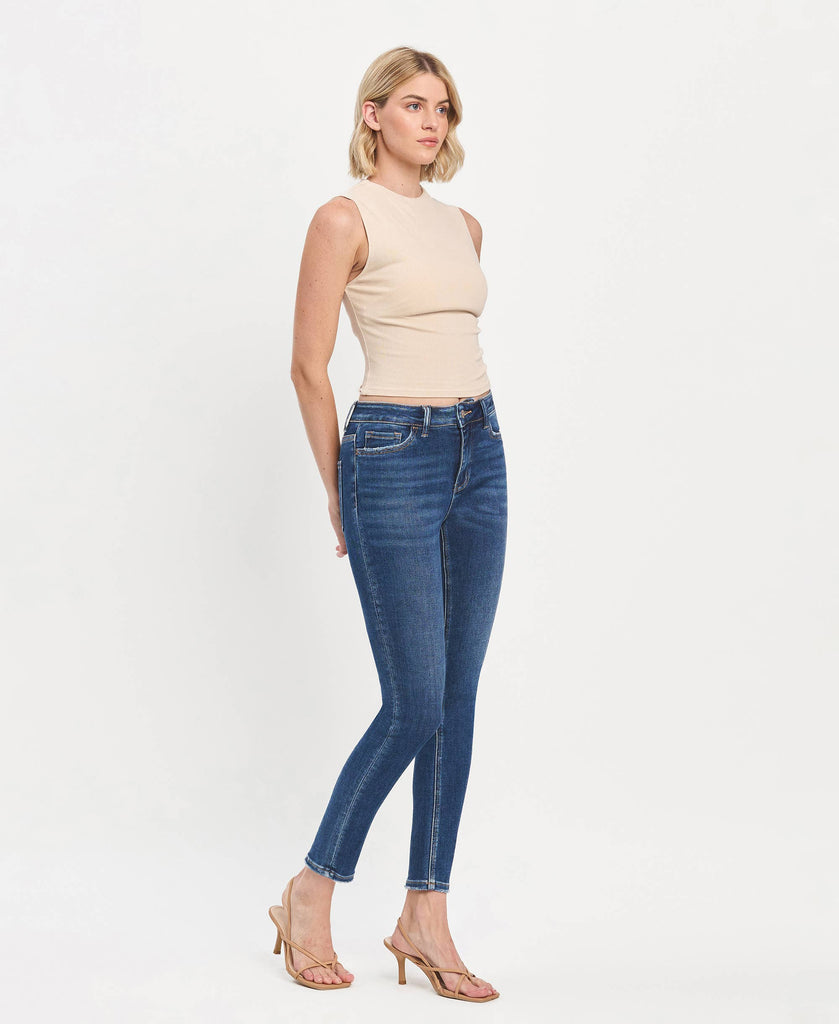 HIGH RISE ANKLE SKINNY JEANS