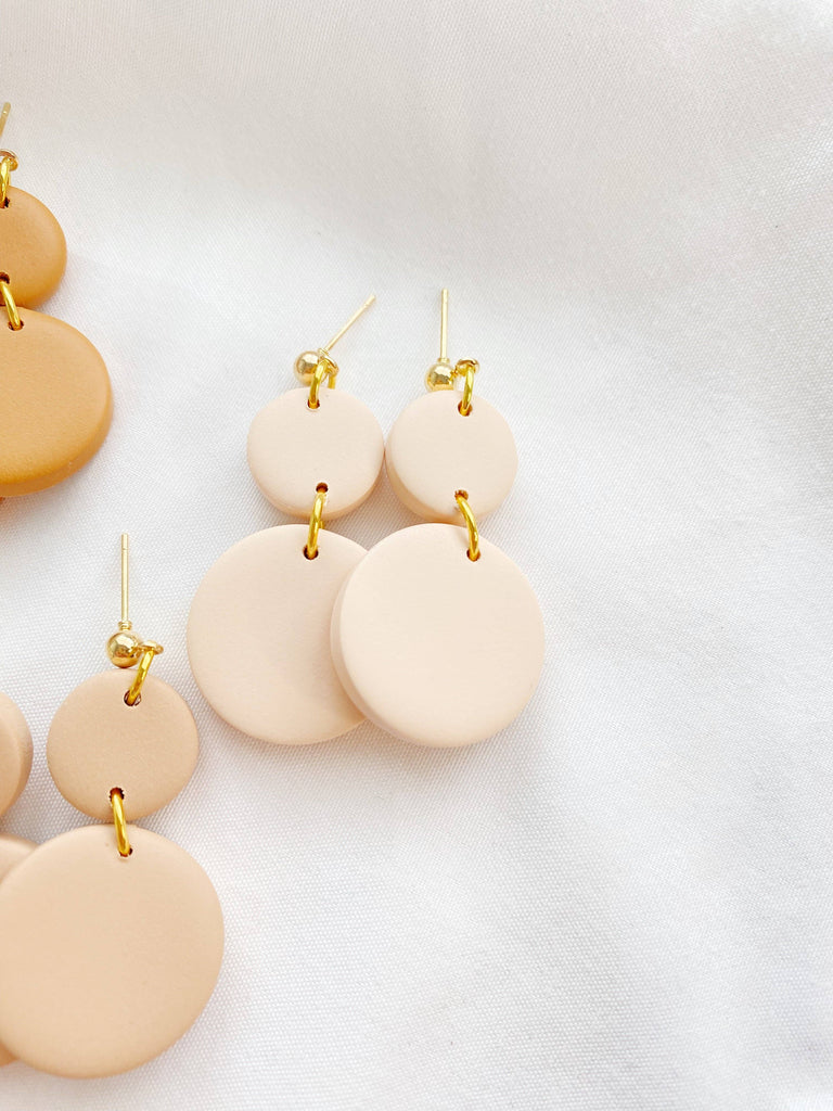 Malibu |  Handmade Polymer Clay Earrings: Ochre
