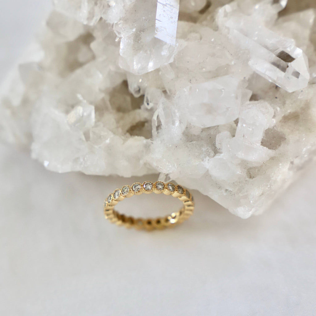 ROUND ETERNITY BAND- CLEAR: 7.25