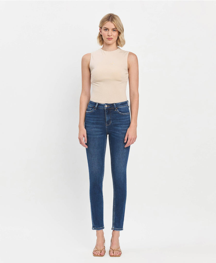 HIGH RISE ANKLE SKINNY JEANS