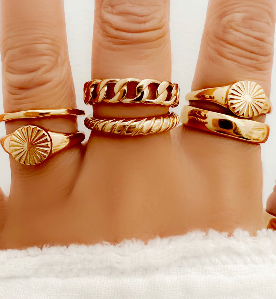Sugar Blossom- Wellington Ring Size 6.5 Gold