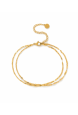 Ray Layered Bracelet Gold