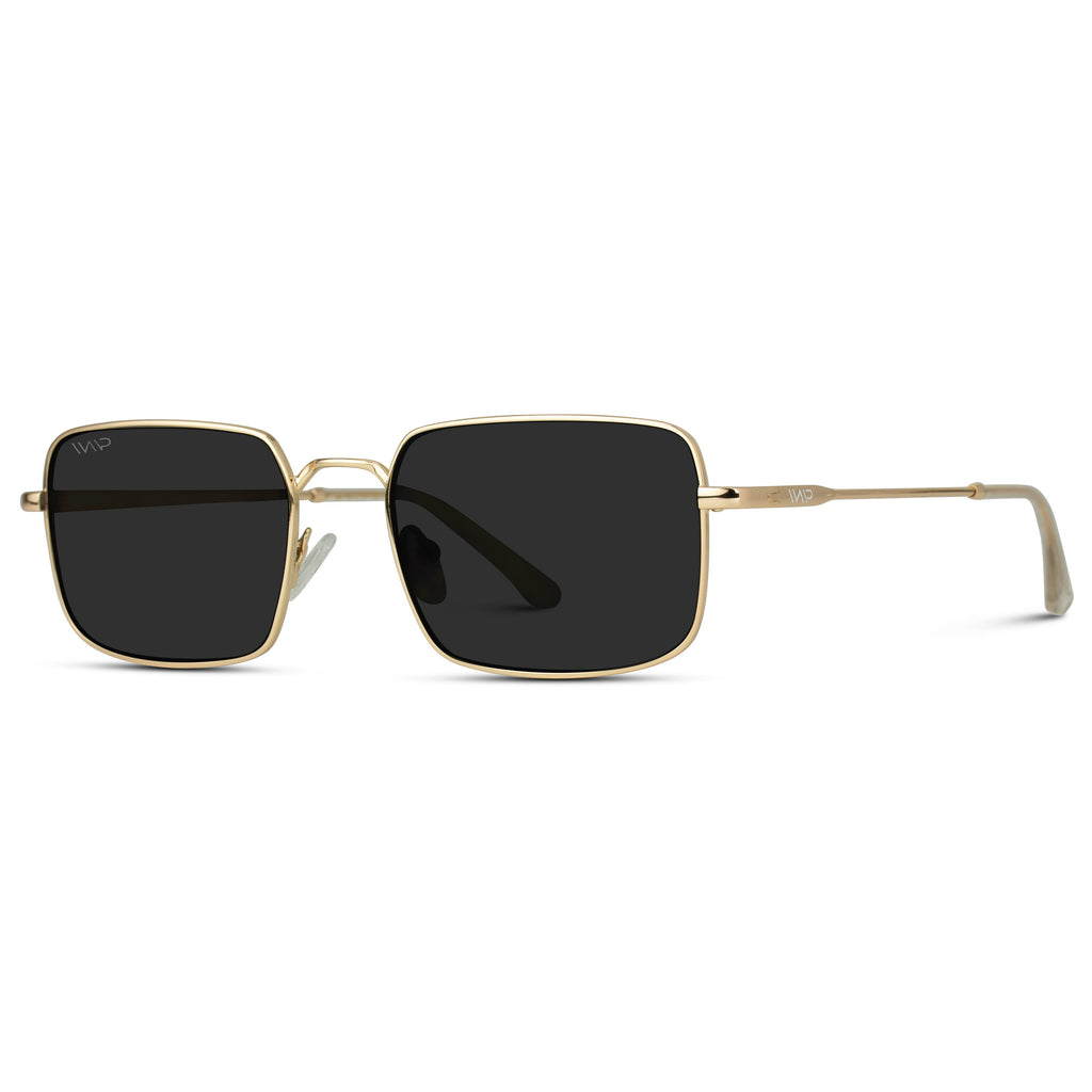 WMP Eyewear Skye Rectangular Metal Frame Retro Women Gradient Sunglasses