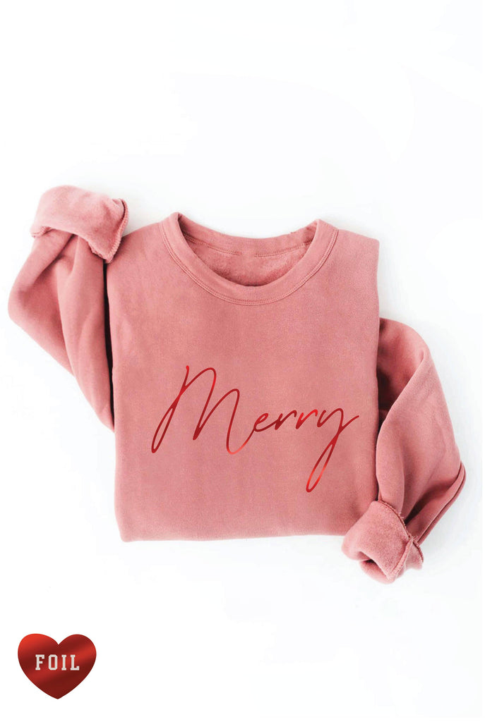 Oat Collective - MERRY FOIL Graphic Sweatshirt