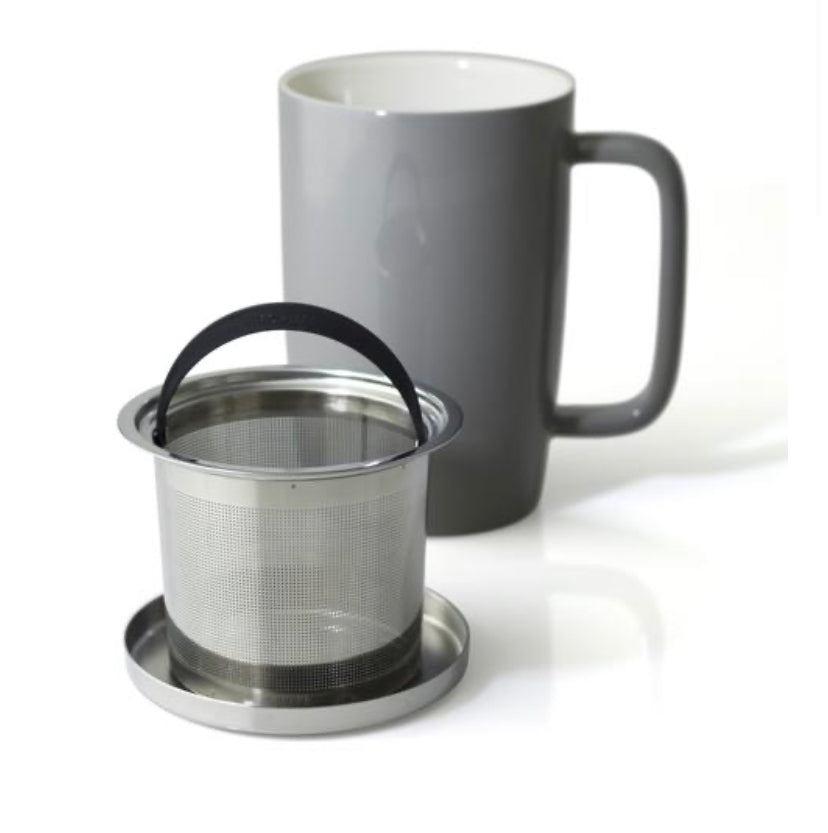 Dew Brew-in-Mug with infuser & lid GREY