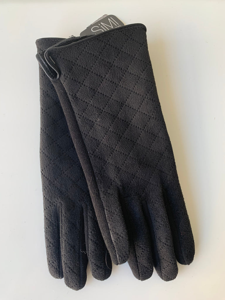 Ladies winter gloves black padded
