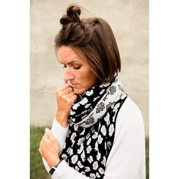 Julia Rose white leopard scarf