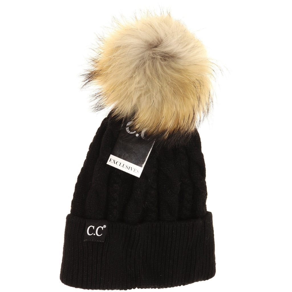 CC EXCLUSIVE - BLACK LABEL SPECIAL EDITION SOLID CABLE KNIT BEANIE