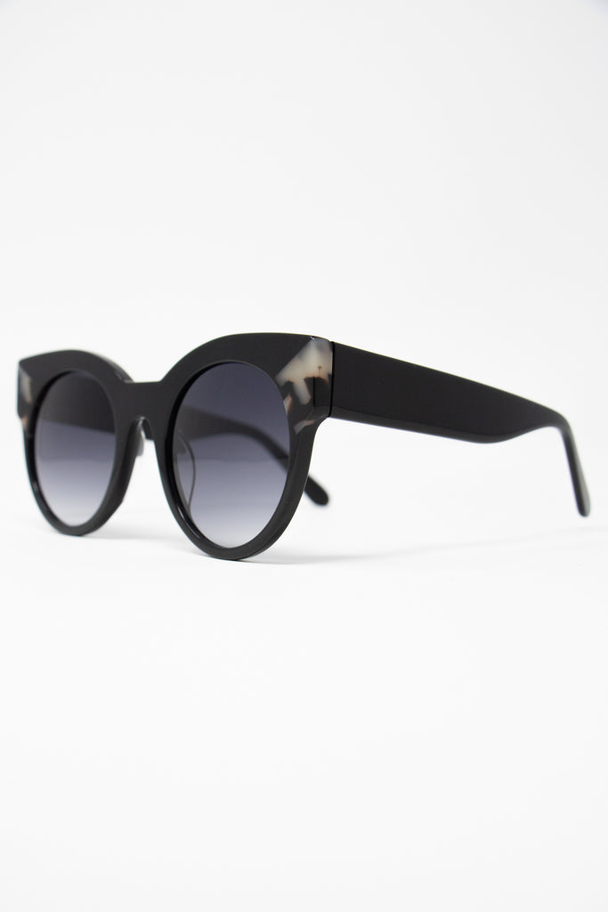 Piperwest Torino Acetate Sunglasses in Two-Tone Black