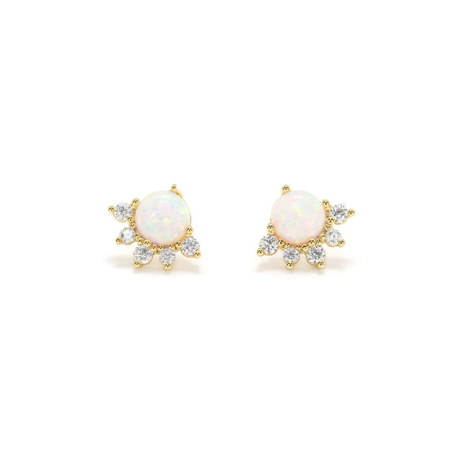 Juno Stud earrings Gold/Opal