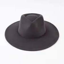 Lucca Couture Ariel Vegan Felt Rancher Charcoal