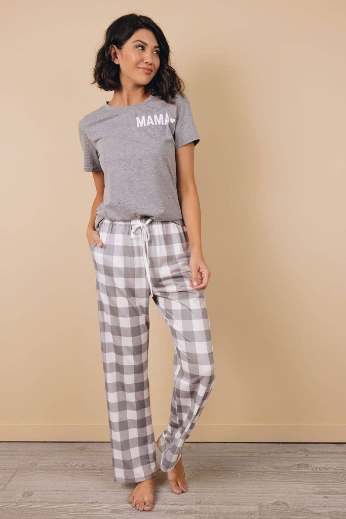 Mama Buffalo Print Loungewear Set