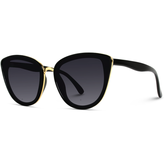 Aria Full Flat Lens Mirrored Cateye Sunglasses