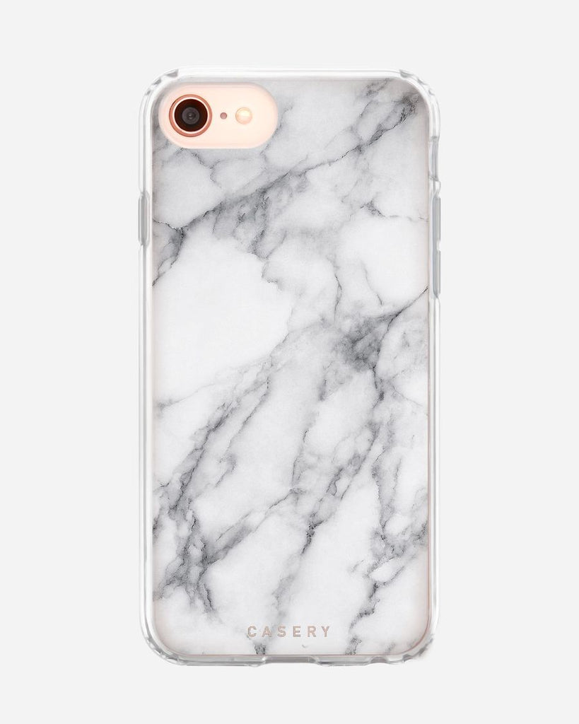 Casery white marble ultra slim phone case