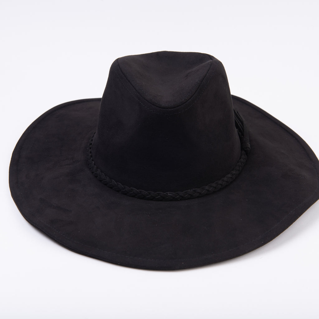 Lucca Braided Fedora - Black