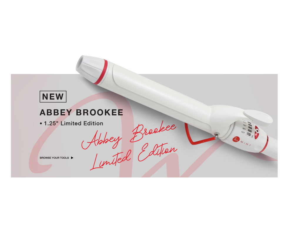 Mint X-Long Curling Iron White Abbey Brooke (1.25)