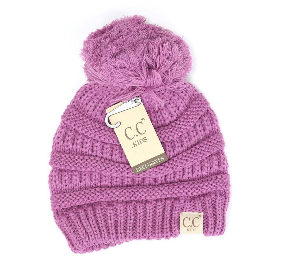 CC Beanie Kids Pom Pom