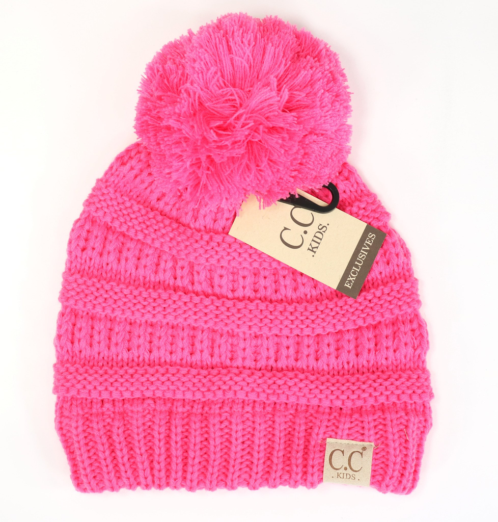 CC Beanie Kids Pom Pom