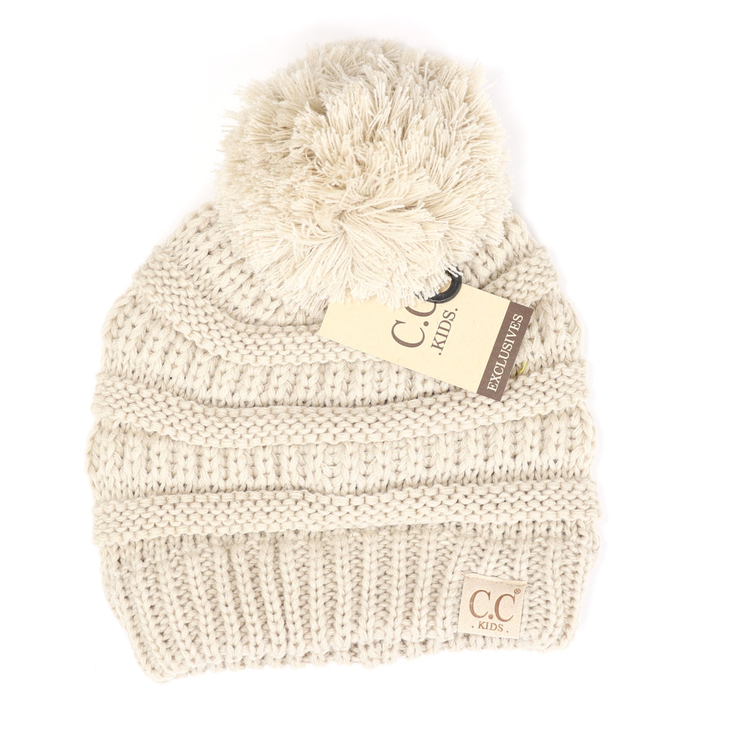 CC Beanie Kids Pom Pom